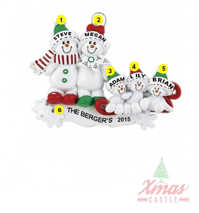 Picture of Snowman sled family 5