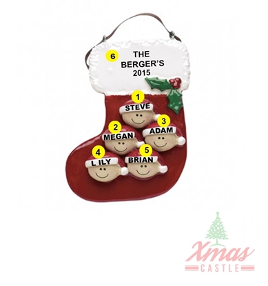 Picture of Red stocking family 5